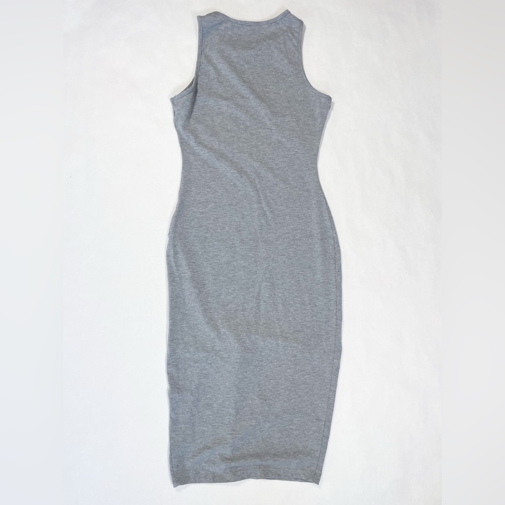 Revolve Superdown Grey Bodycon Slit Hem Midi Dress - image 3